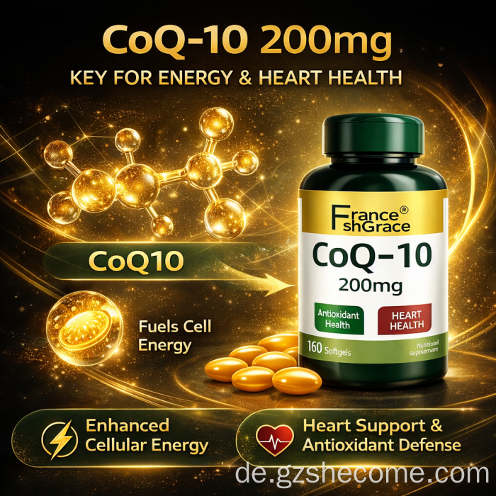 CoQ10-Kapseln, antioxidative Herzunterstützung